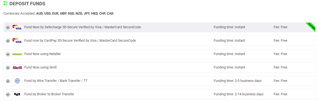 How to deposit funds into IC Markets account