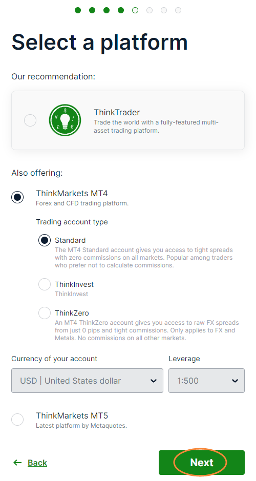 How to open a ThinkForex live account